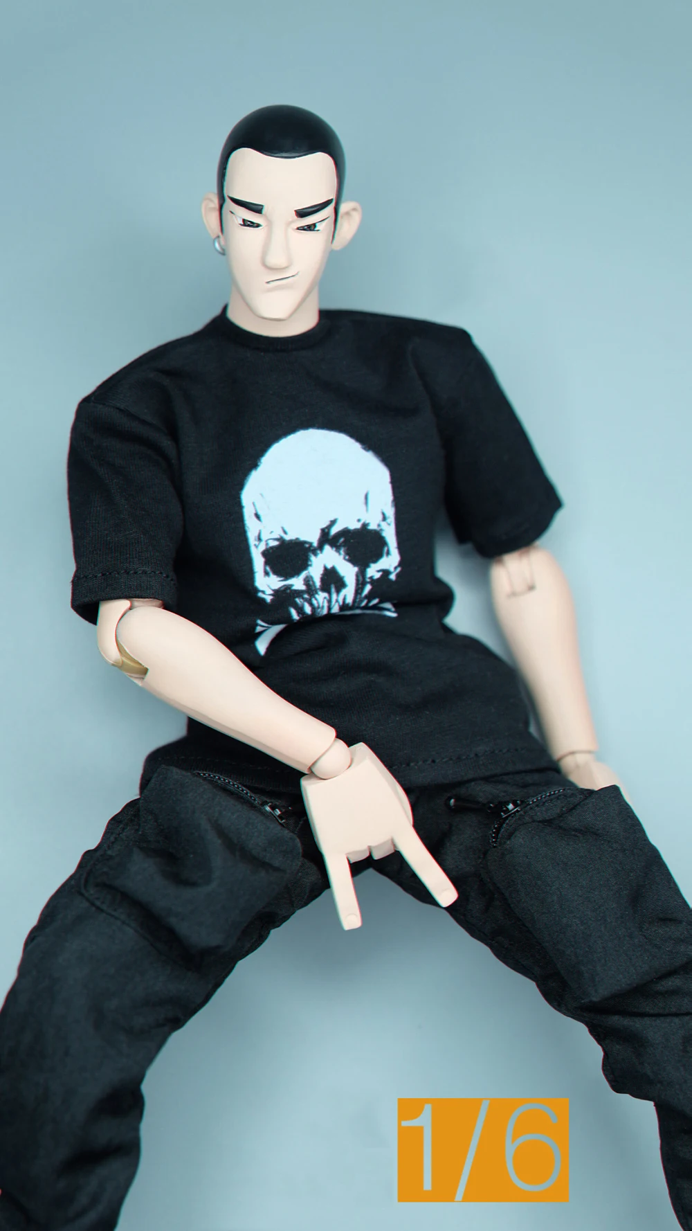 

3ATOYS 1/6th Fashion Black Short Sleeves Slim Pant Hollow Sport Shoes No Body For Usual 6inch Action Figure Collectable