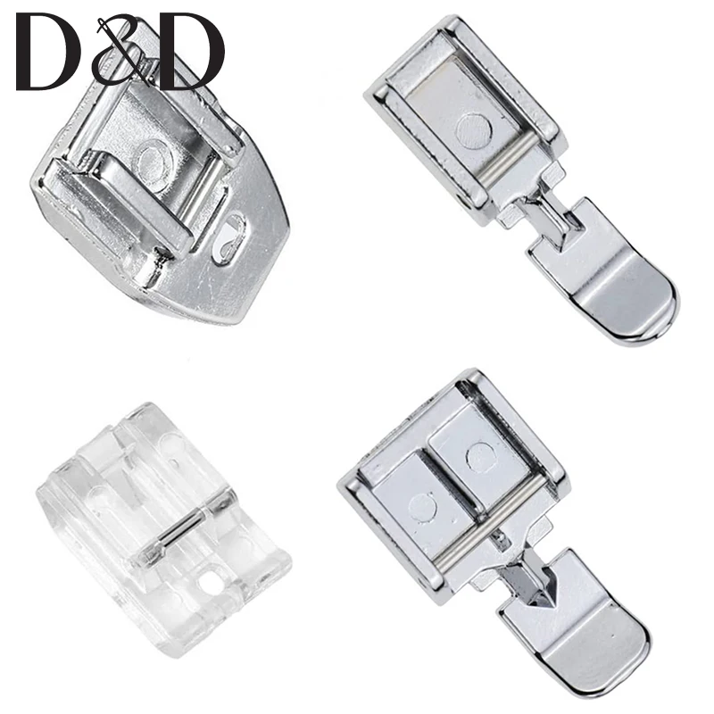 

4Pcs Zipper Presser Foot Set Invisible Zipper Foot Narrow Zipper Foot Accessories for Domestic Low Shank Snap-On Sewing Machine