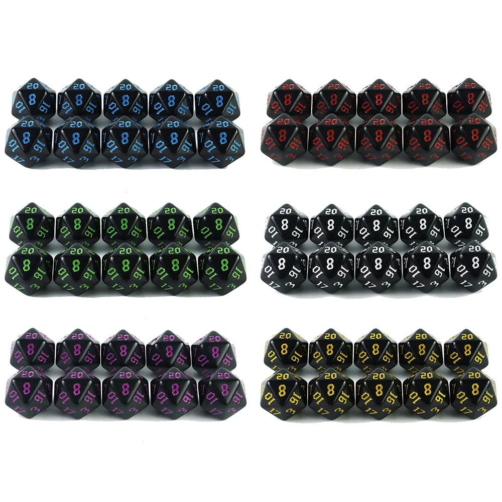 D20 Dice 20-сторонний Фэнтезийный Звездный Эффект Нетоксичный Материал Для DND