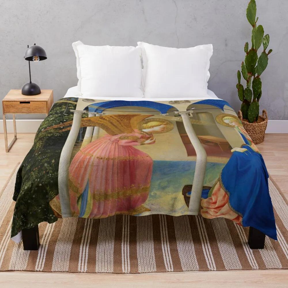 Fra Angelico (Guido di Pietro) Одеяло в клетку на диване Зимние кровати Одеяла