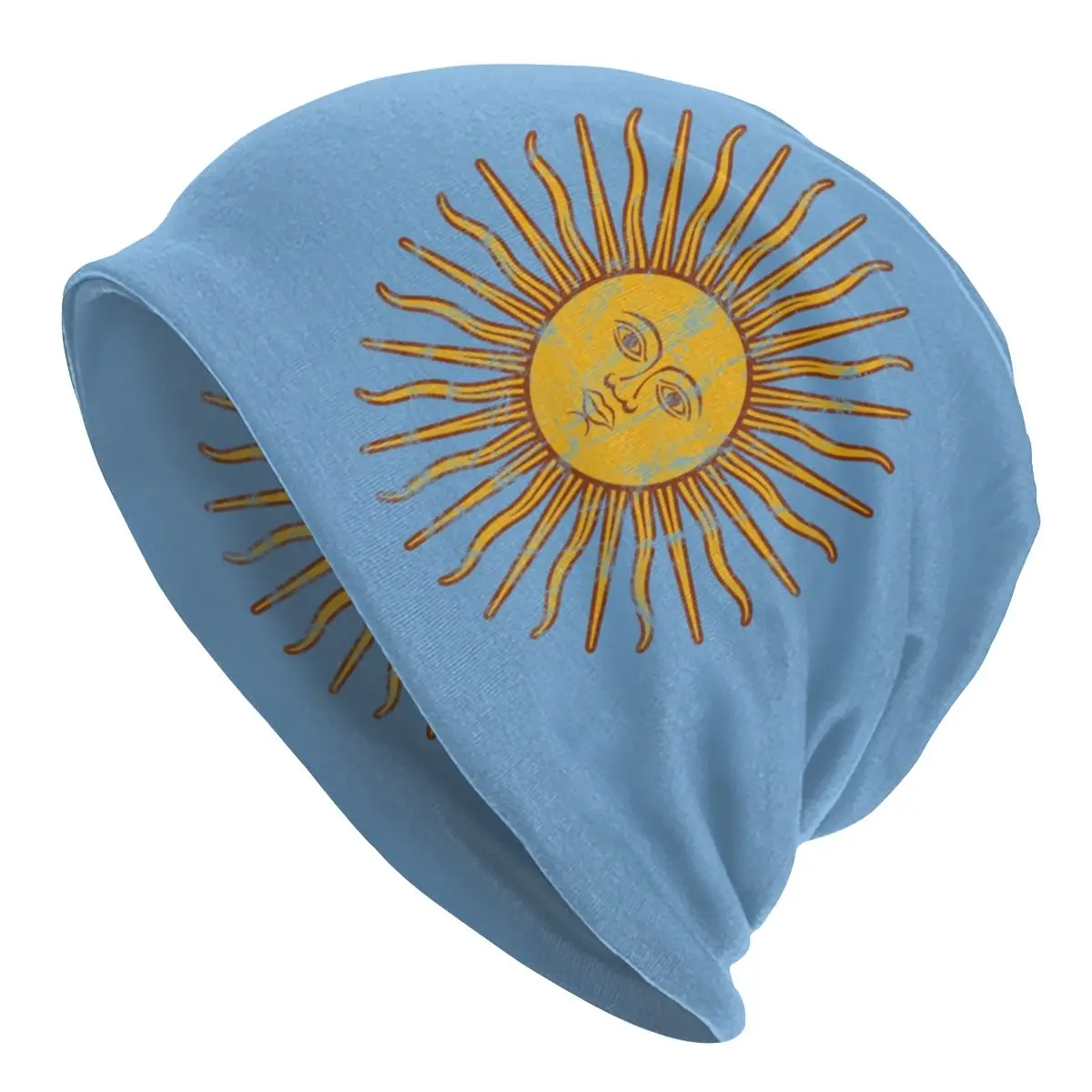 

Fashion Winter Warm Men Women Knitting Hats Adult Unisex Flag Of Argentina Skullies Beanies Caps Sun Of May Bonnet Hats 1