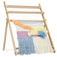 weaving loom with stand wooden tapestry knitting machine arts crafts develops creativity weaving frame for beginner