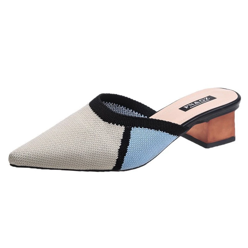 

Women's Mules Shoes Outdoor Women Slippers Female Square Toe Shallow Casual Shoes Comfortable Slippers Slides 2022 Summer New