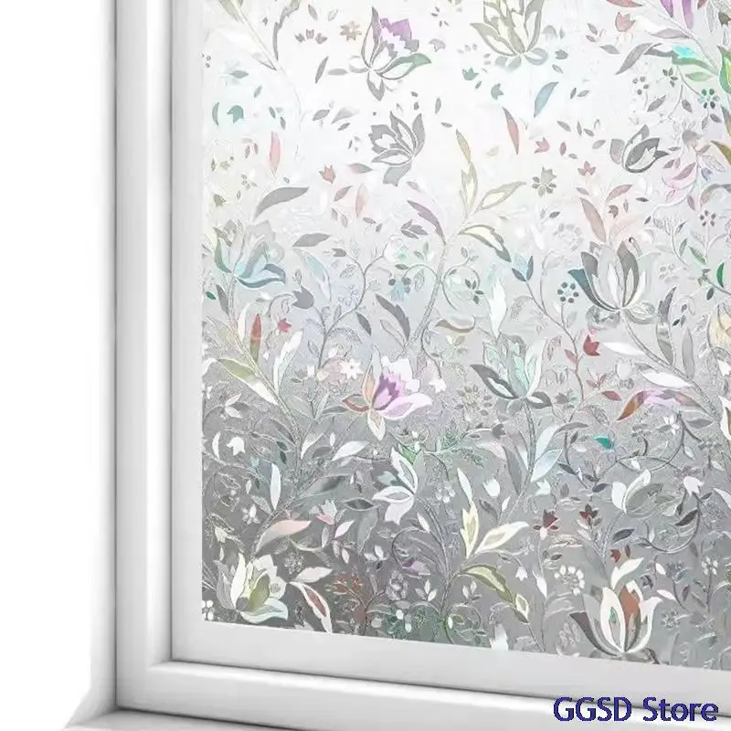 

3D Window Glass Film Self-adhesive Frosted Privacy Protection Glass Sticker for Office Home Bathroom Heat Insulation Window Film
