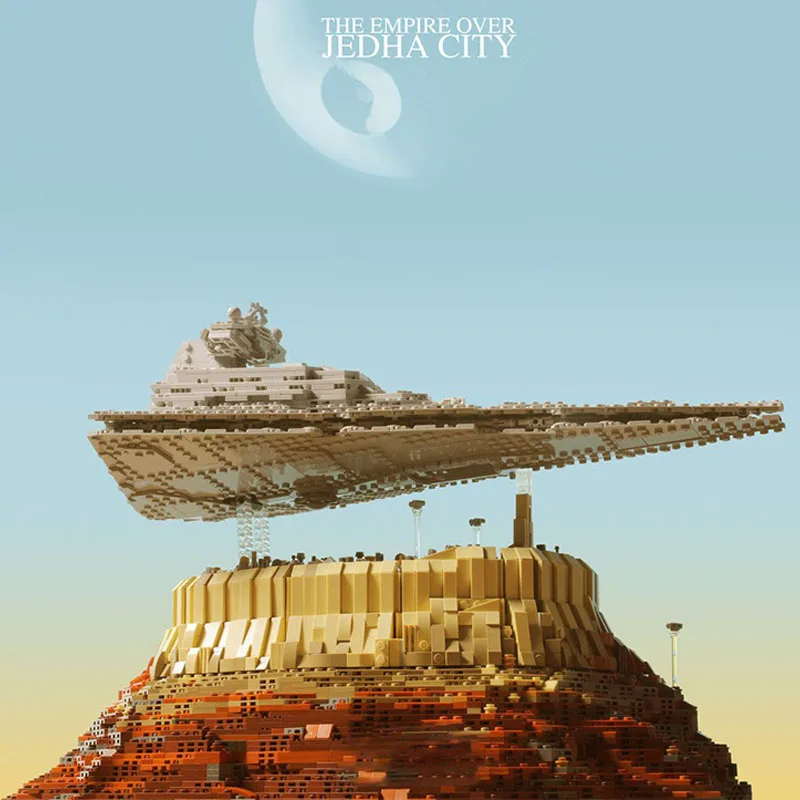 

Строительные блоки MOC, морской корабль империи над джедхаем, строительные блоки, боевые корабли, детские рождественские подарки