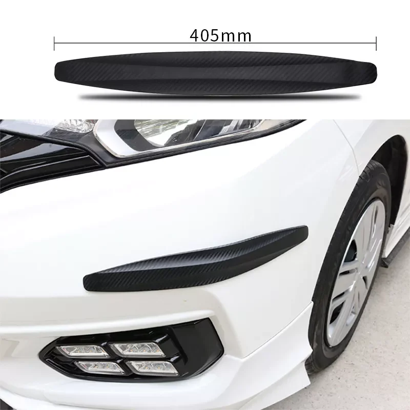

X 5CM 2/4pcs Car Front Rear Bumper Protector Guard Scratch Auto Rubber Sticker Black Universal Silane Trim Car Styling