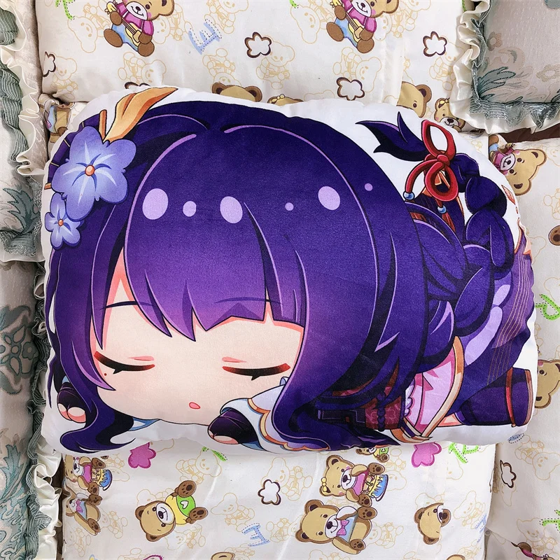 

Anime Genshin Impact Plush Doll Beelzebul Raiden Shogun Room Pillow Cartoon animation Decor Backpack Pendant