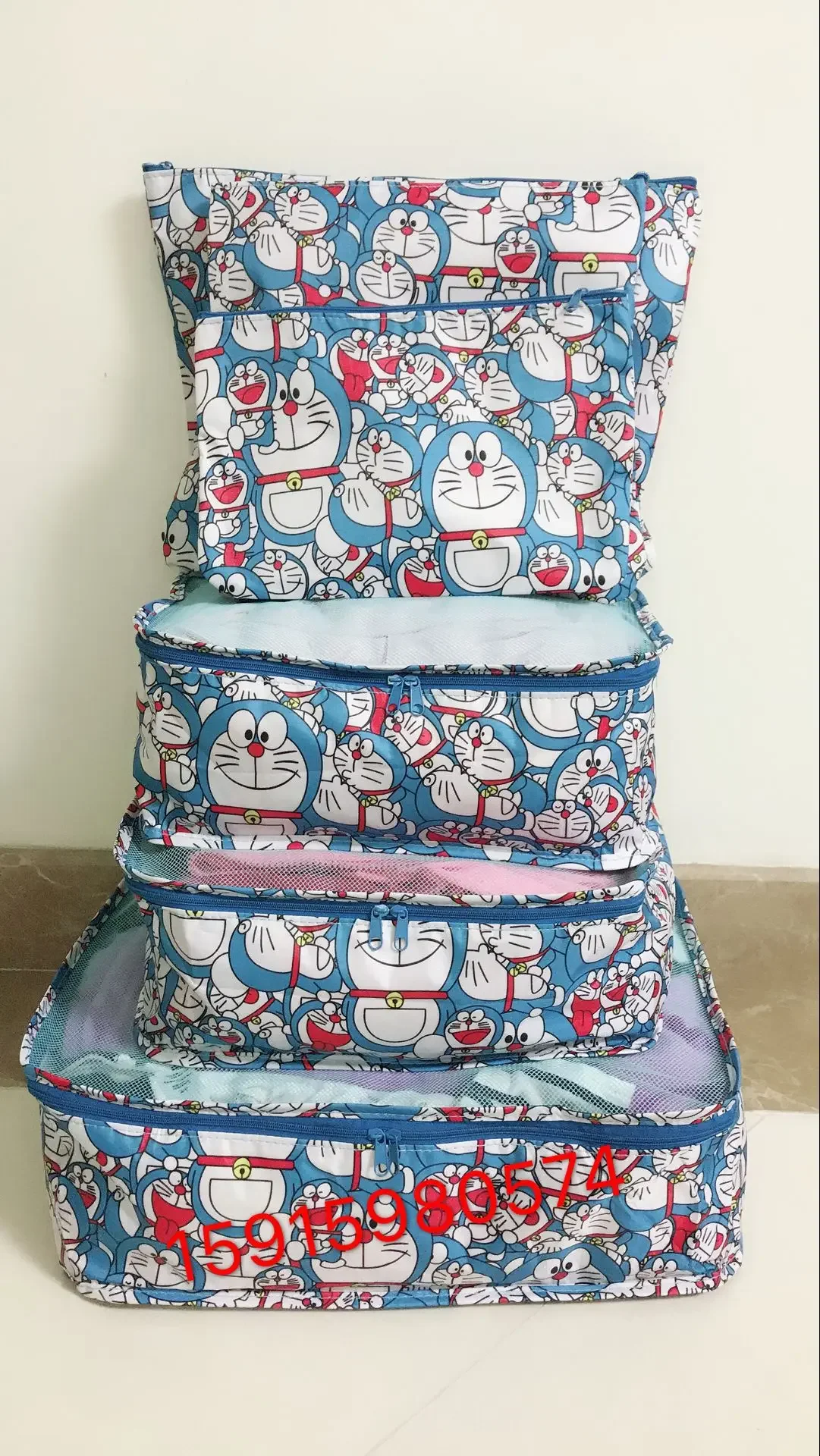6 шт. Doraemon дорожная складная сумка для хранения нижнего белья пыленепроницаемая