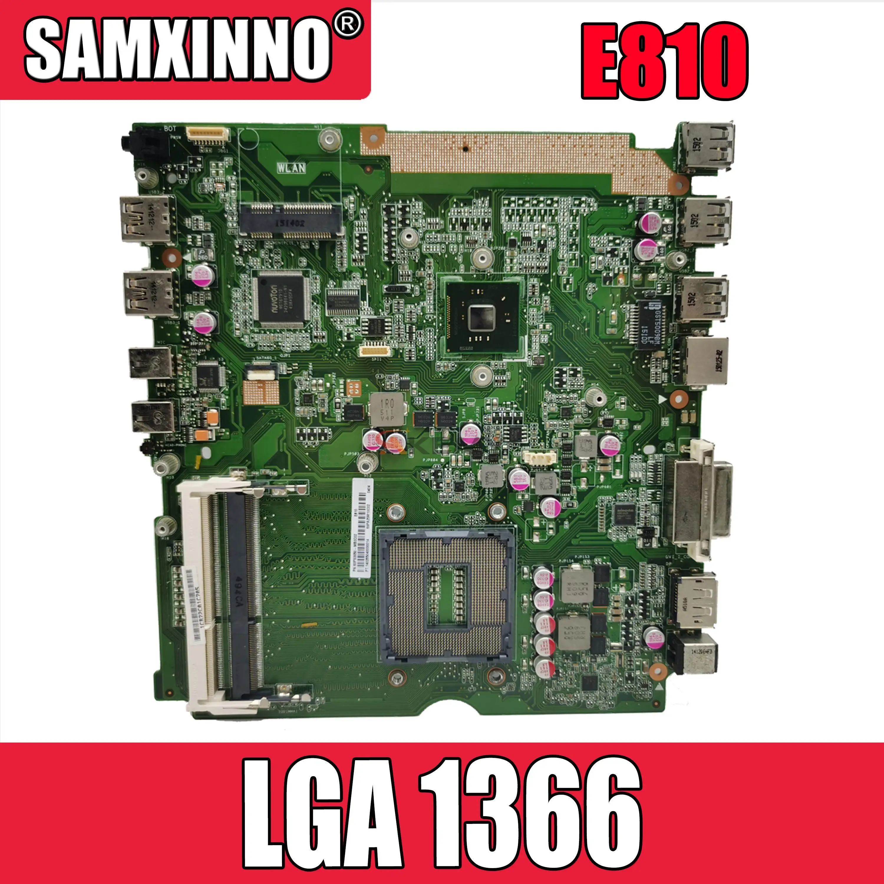 

Akemy For ASUS E810 Original motherboard All-in-one Laptop LGA 1366 A55 SATA GM 8GB mainboard 100% Test