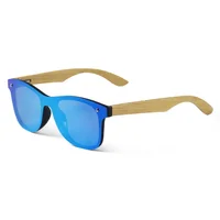 T-TEREX Sunglasses Polarized Anti-Glare Mirror Lens UV400 Wood Frame Sun Glasses Wooden Temples For Men Women A826