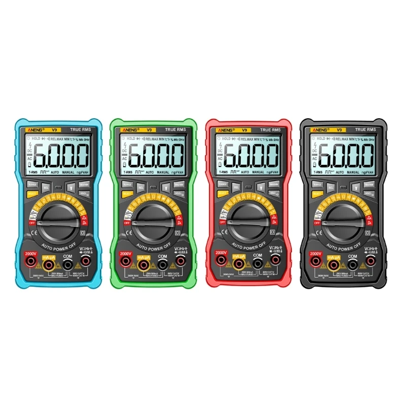 

Digital Meter Multimeter 6000 Count Auto AC-DC Ammeter Voltages Tester Portable DropShipping