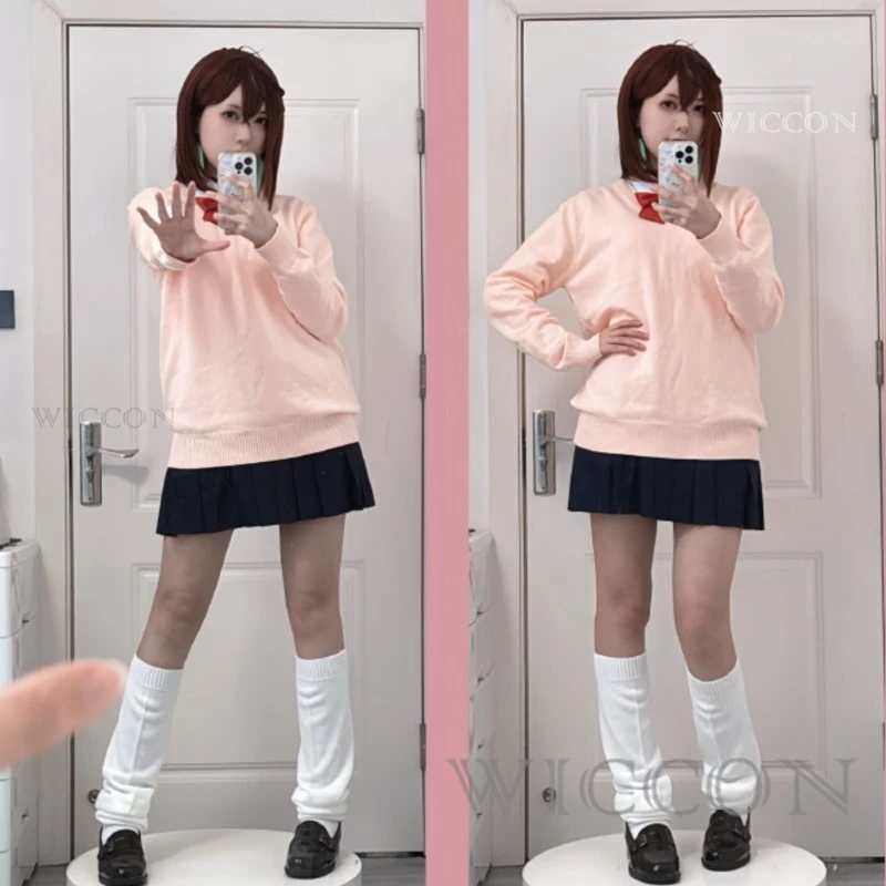 Костюм для косплея Momo Ayase аниме Dandadan розовая юбка школьная форма маскировочные