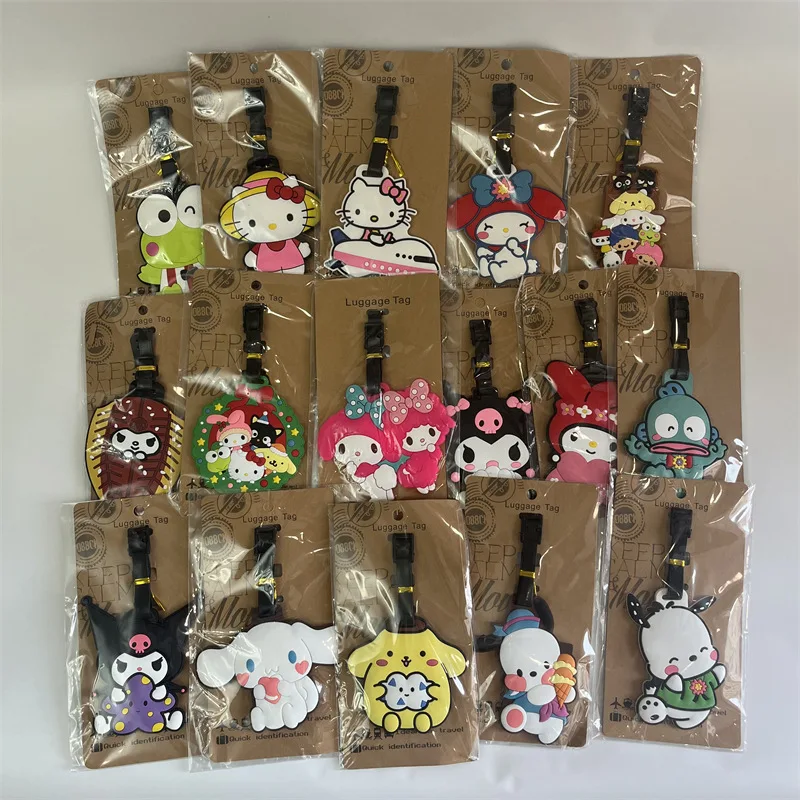 

Новейшие дорожные аксессуары Keroppi & Kuromi, бирка для багажа из силикагеля, держатель для чемодана, бирка для багажа, портативная бирка