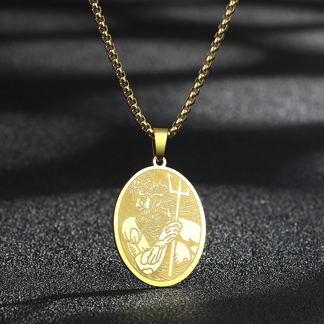 Модное мужское ожерелье QIAMNI с подвеской в виде морского моря древний греческий