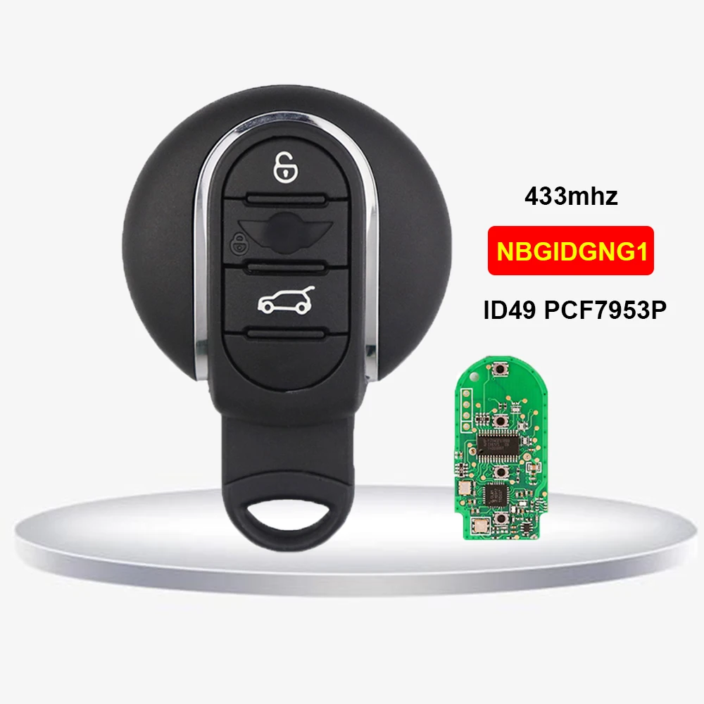 

NBGIDGNG1 удаленный ключ от машины для BMW Mini Cooper Countryman Clubman F54 F55 F56 F57 F60 ID49 PCF7953P чип 315/434 МГц без логотипа лезвие