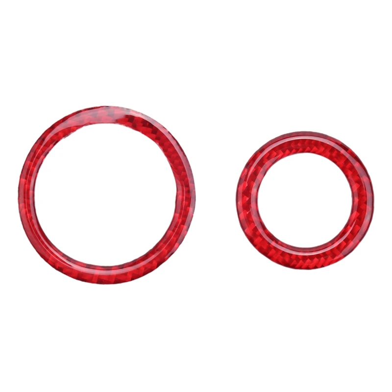 

For Dodge Challenger 2015-2020 Carbon Fiber Engine Start Push Button Ring Trim Car Interior Accessories