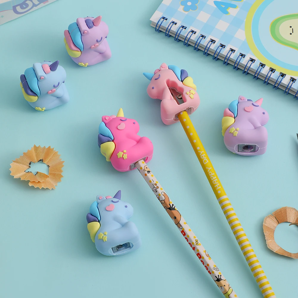 Sharpener Unicorn Shaped Student Cute Pony Schoool Stationery Pencil Sharpener Female