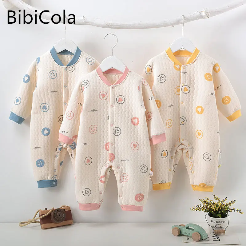 

Newborn Rompers Clothing Autumn and Winter Cotton Cartoon Toddler Boy and Girl Clothes Tracksuit Suit Baby Body 0 -24 Months