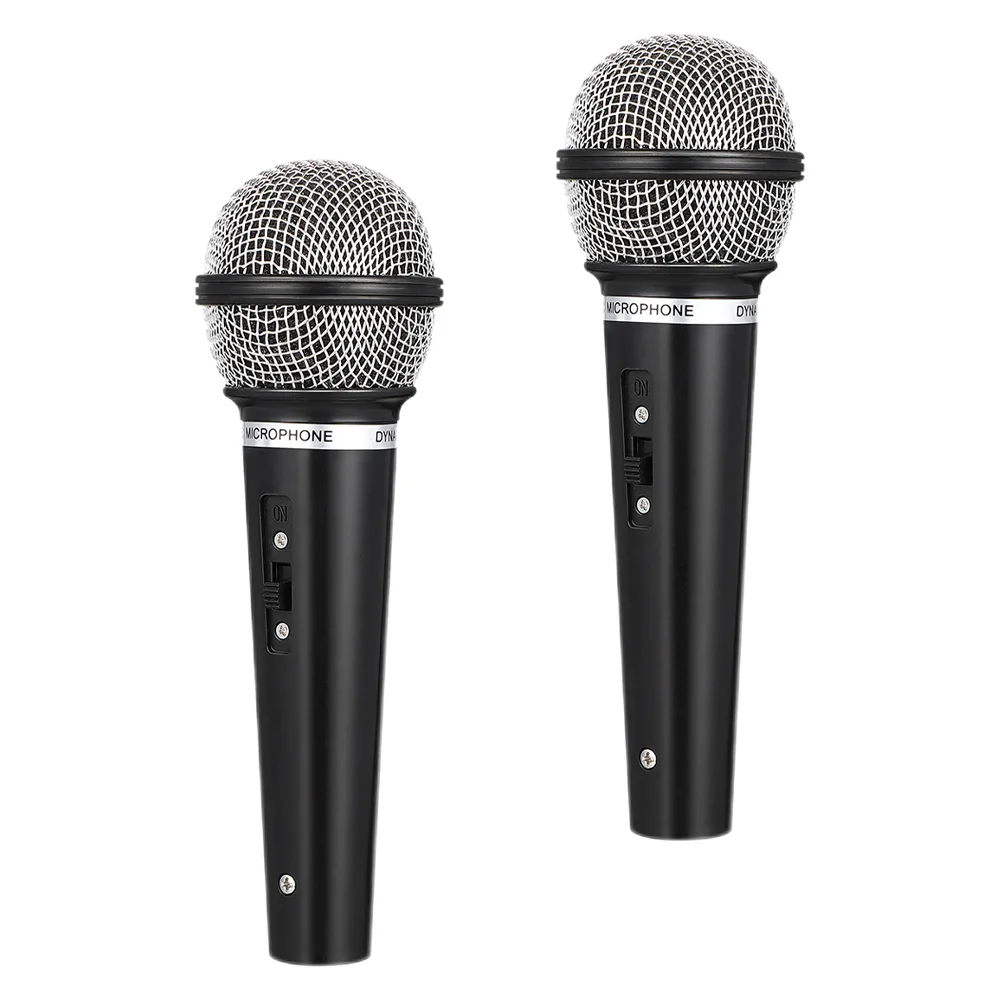 

2pcs Children Microphone Props Simulation Microphone Toys for Kids (Black)