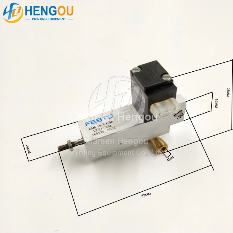 

L2.335.051 ESM-10-4-P-SA printing machine SM52 PM52 XL75 SM102 CD102 front gauge solenoid valve cylinder
