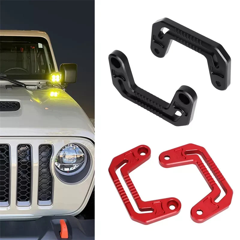 

Front Hood Windshield Light Mounting Brackets Kit Light Mount Holder For Jeep Wrangler JL JLU 2018-2021 Gladiator JT 2020 2021