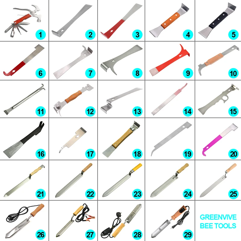 

Beekeeping Kit Multifunction Bee Tools Kit Stainless Steel Hive Tool Uncapping Knife Hive Scraper Beekeeping Equipment