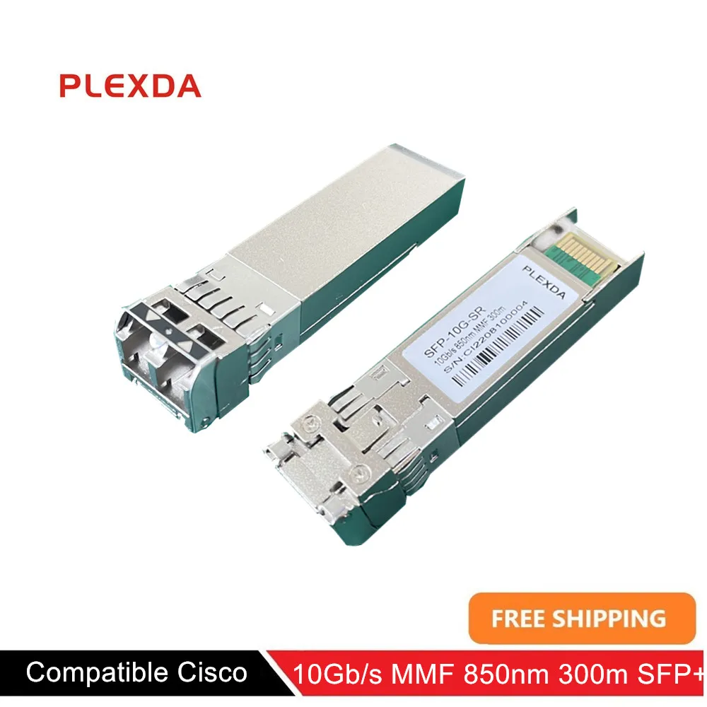 Фото Plexda 10 Gb/s SFP-10G-SR SFP +, 10GBase-SR SFP + оптический трансивер для совместимого с Cisco (SFP-10G-SR) №2