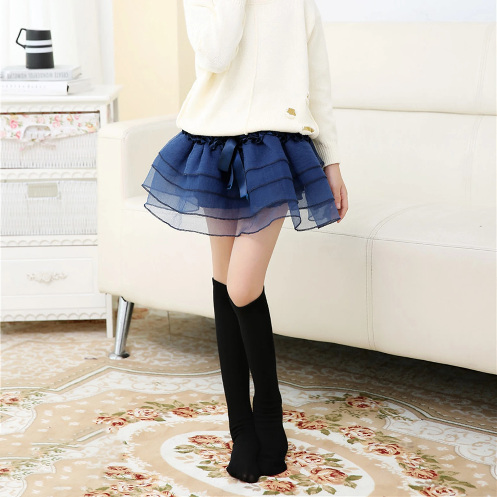 Длинные бамбуковые носки до колен мягкие дышащие и удобные дизайнерские для