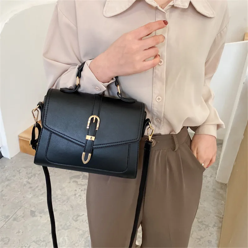 Women Bags Designer Vintage Leather Shoulder Bag Female Flap Sac A Main Crossbody Bags Ladies Messenger Bag Luxury Handbag Solid