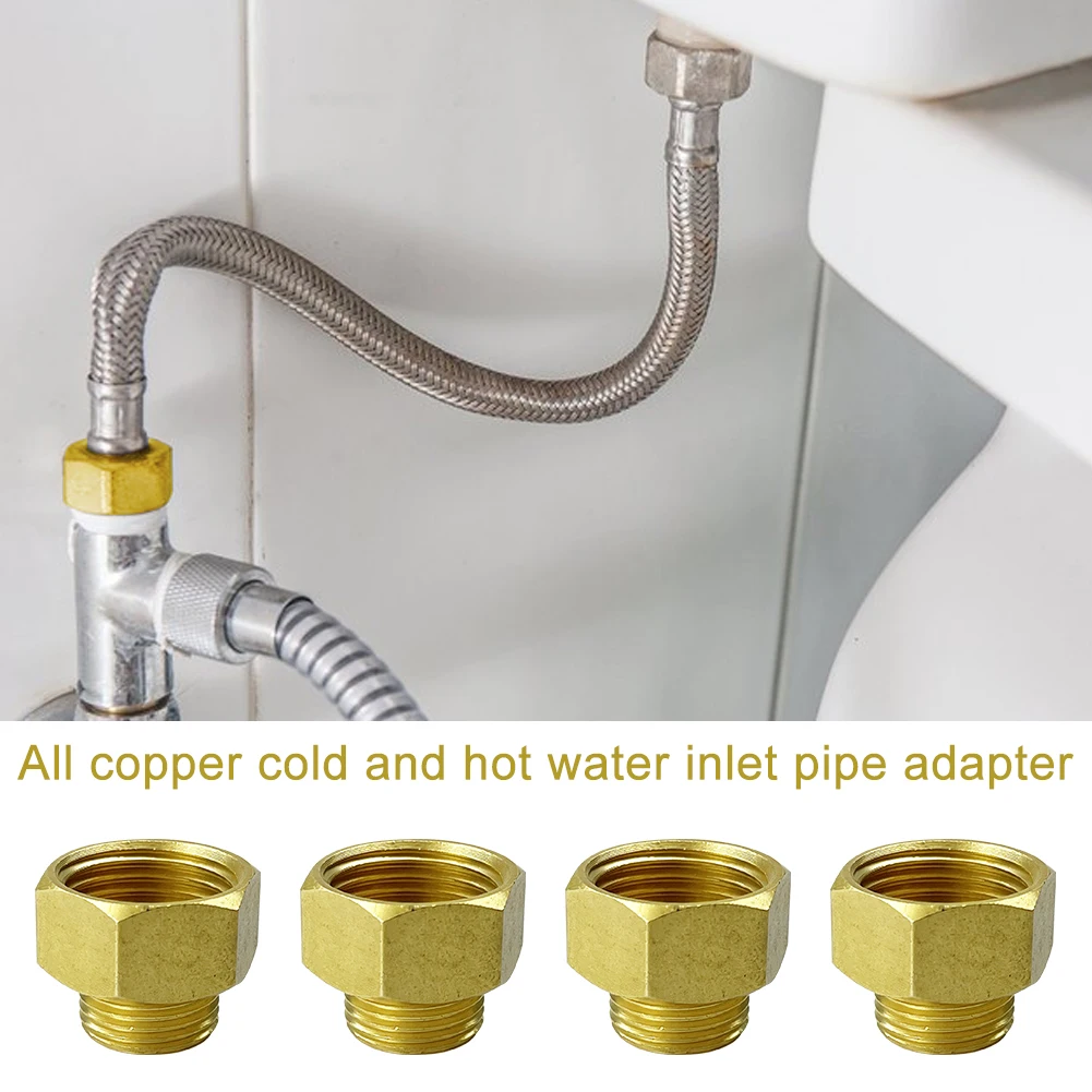 

4pcs/set Solid Brass Female To Male Connector For Faucet Home Water Hose Adapter