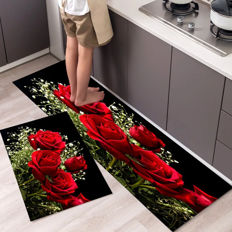 

Long Kitchen Carpet for Floor Home Entrance Doormat Bedroom Living Room Decor Bedside Rug Hallway Balcony Bathroom Anti-Slip Mat