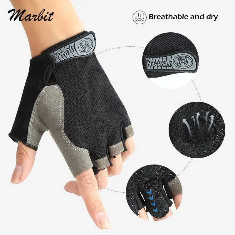 

Перчатки без пальцев для спортзала, фитнеса, Нескользящие перчатки, гелевые перчатки, перчатки унисекс для спортзала, летние перчатки без п...