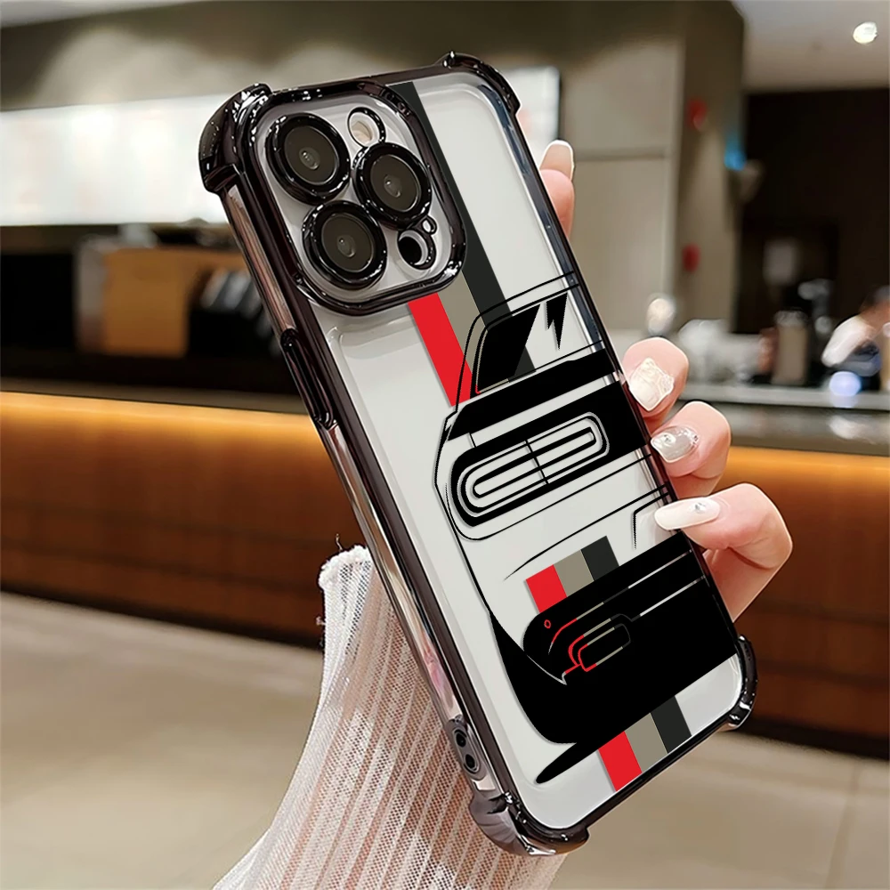 Роскошный чехол для телефона с покрытием под спортивный автомобиль для iPhone 17, 16e, 16, 15, 14, 13, 12, 11 Pro Max, X, XR, XS Max, 7, 8, Mini, Air, Plus, противоударный (art.: 3920d8ffbfc67) - 3920d8ffbfc67