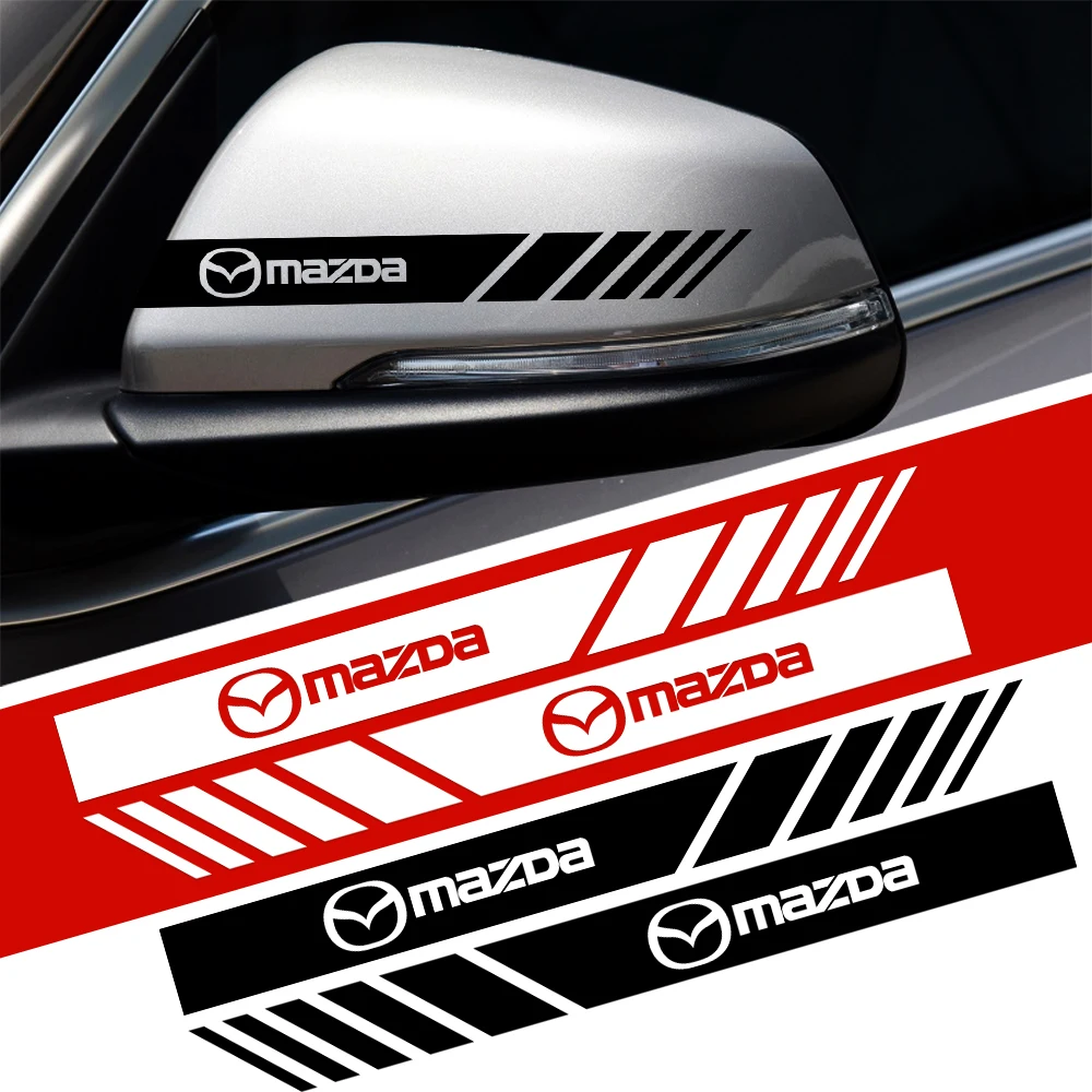 

2pcs Reflective Car Styling Rear View Mirror Stickers Decals Decoration For Mazda 3 bk 6 gg 2 cx5 cx30 cx3 cx7 Demio cx9 bt50