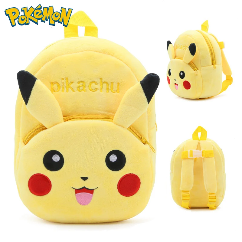 

TOMY Monster Movie Pokémon Plush Backpack Children's Toy Schoolbag Pikachu Plush Backpack Kids Birthday Gift