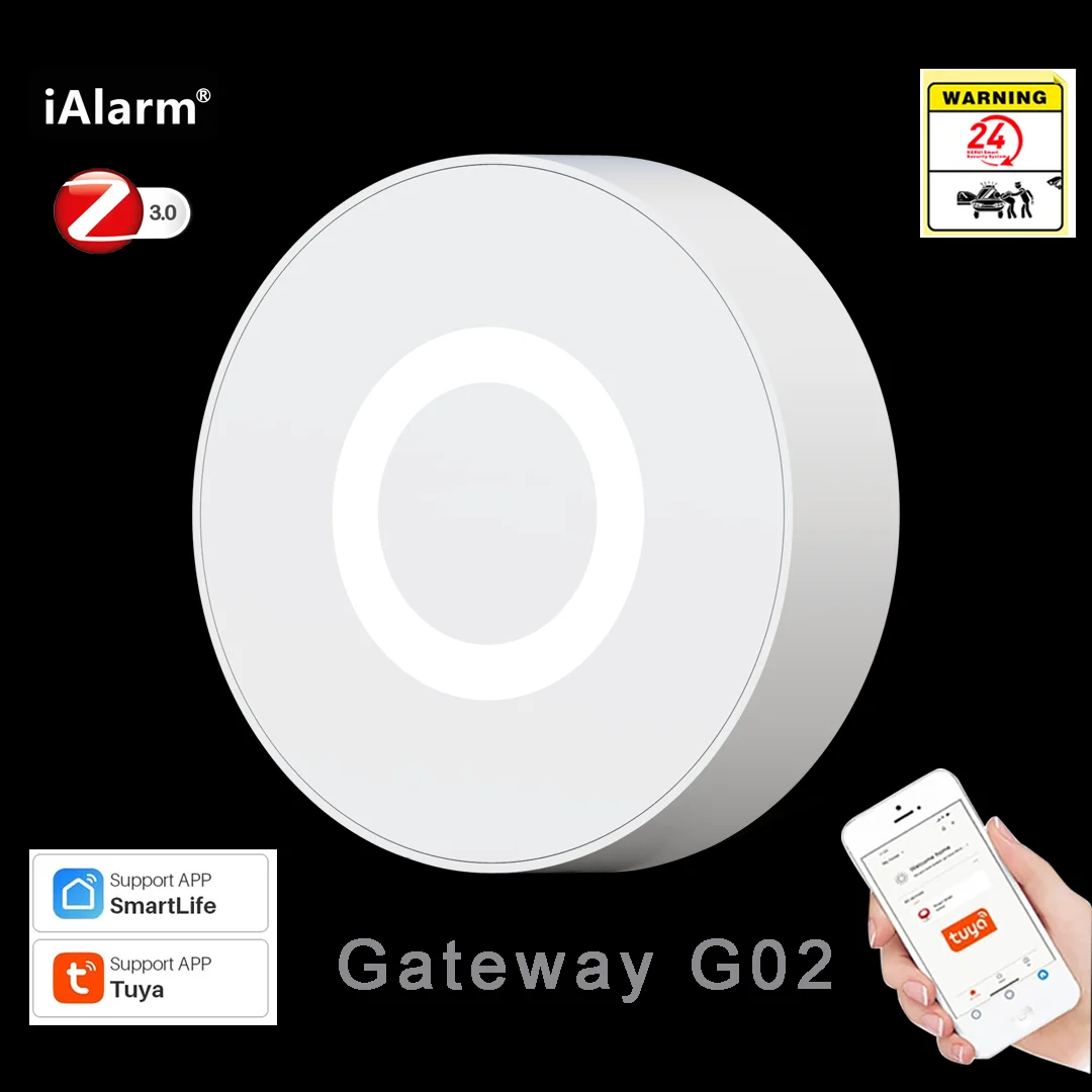 iAlarm Meian G02 Tuya Linkage Zigbee Multi-Mode Hub Host Gateway Security Protection Smart Life Wifi Wireless Alarm System
