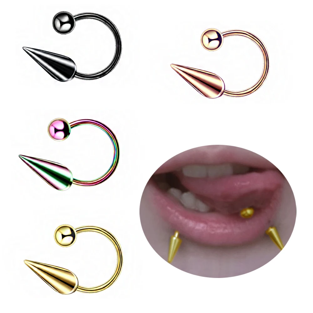 

1PC Metal Horseshoe Fake Nose Ring C-shape Clip BCR Septum Lip Stainless Steel Piercing Falso Nose Rings Hoop For Women Men