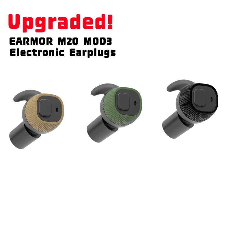 EARMOR M20 MOD3 tappi per le orecchie elettronici auricolare Anti rumore tappi per le orecchie cancellazione del rumore per la caccia paraorecchie in Silicone tiro NRR22db
