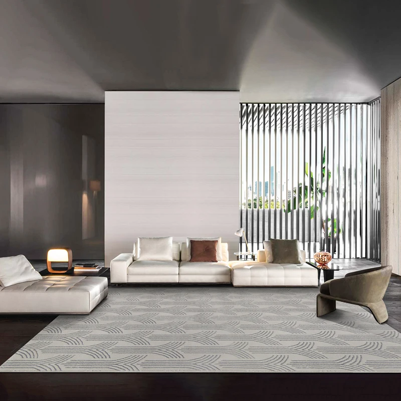 

Light Luxury Sofa Coffee Table Carpet Blank Modern Minimalist Geometric Print Blank Villa Living Room Italian Minimalist