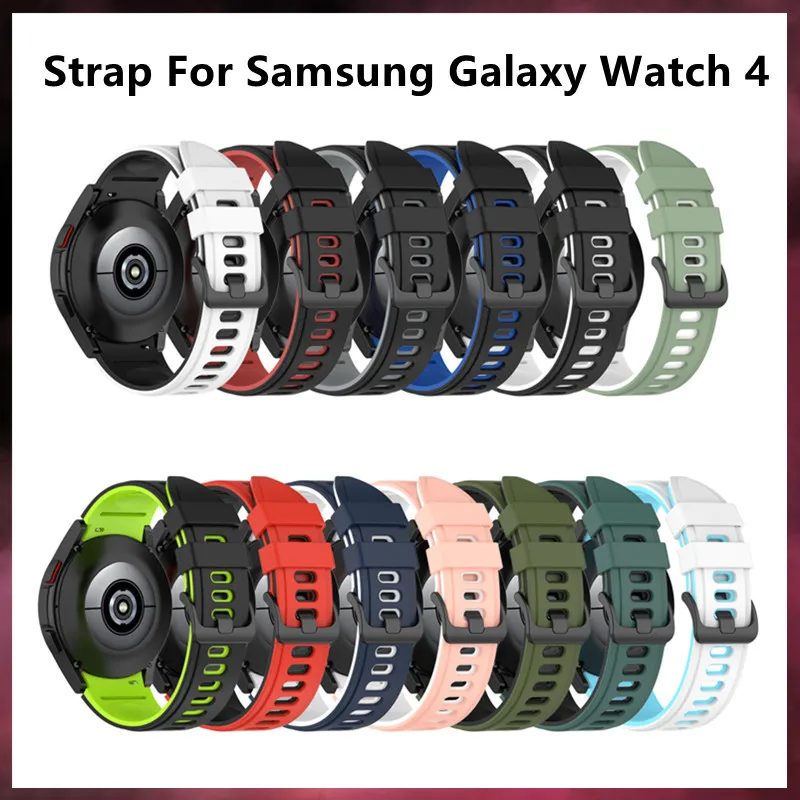 

Ремешок силиконовый для Samsung Galaxy Watch 4, сменный спортивный браслет для смарт-часов Galaxy Watch 3