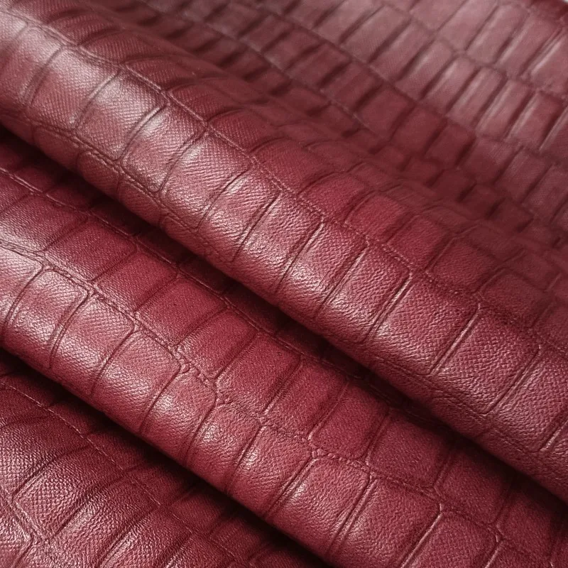 

Кожаная коровья кожа крокодил узор растительный загар головка слой Материал винный красный 1,0 t-1,3 мм сумка ручной работы So