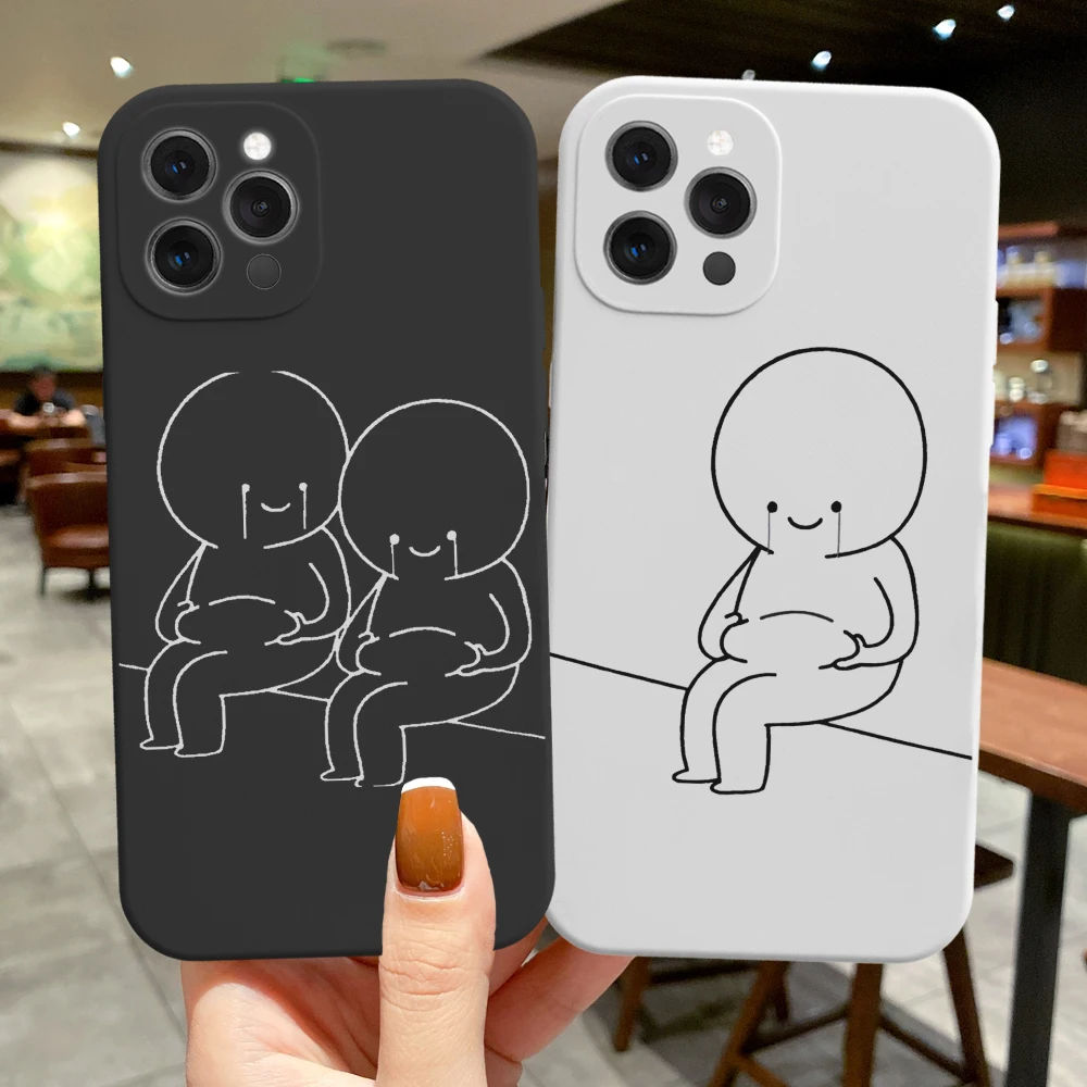 

Cute Little Fat Man Pattern Phone Case For IPhone 13 12 11 14 Pro Max Mini X XR XS MAX SE 2022 20 8 7 Plus Plus Shockproof Cover