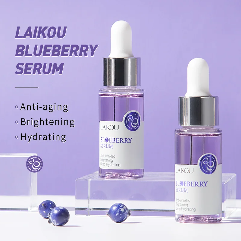 

Blueberry Brighting Skin Face Essence Serum Anti Wrinkle Face Serum Shrink Pores Anti-Aging Moisturizing Dry Skin Care 17ml