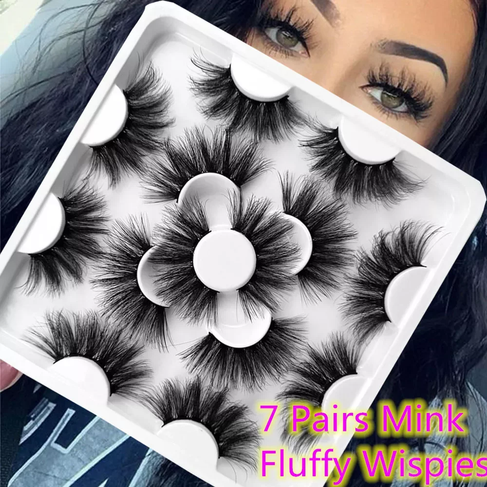 

NEW Pairs 3D Mink False Eyelashes Wispies Soft Fluffy Extension Lashes Dramatic Volume Handmade Cruelty-free Eye Makeup Tools
