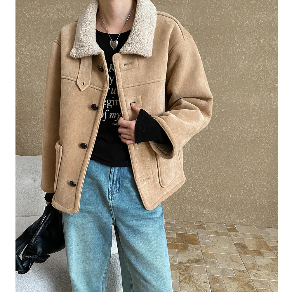 30% шерсть новое женское зимнее теплое толстое пальто куртка меховое с отложным