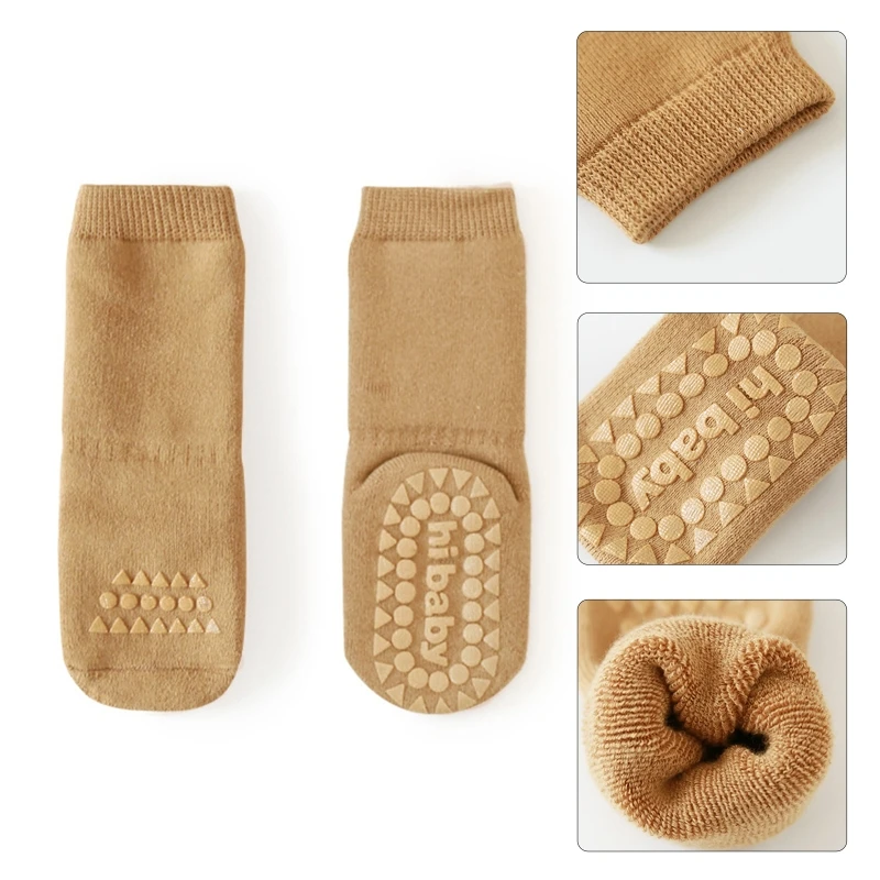 

Autumn Winter Baby No-Slip Socks Cotton Thicken Socks Walking Anti-skid Socks