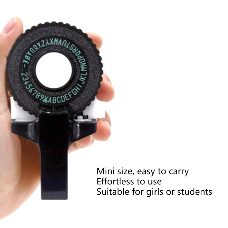 

Motex E101 Label Maker Wheel Lowercase / Uppercase Independent Dial Manual Printing Typewriter Mobile Decoration