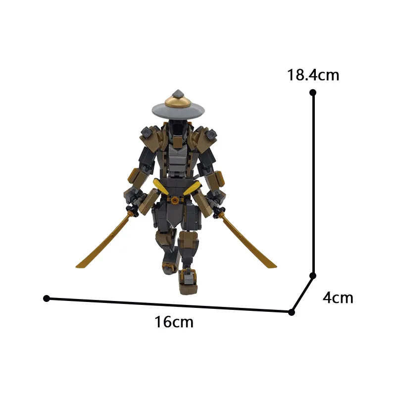 Фигурки героев MOC японского самурая с мечами Миямото Мусаси ииин аниме игрушки
