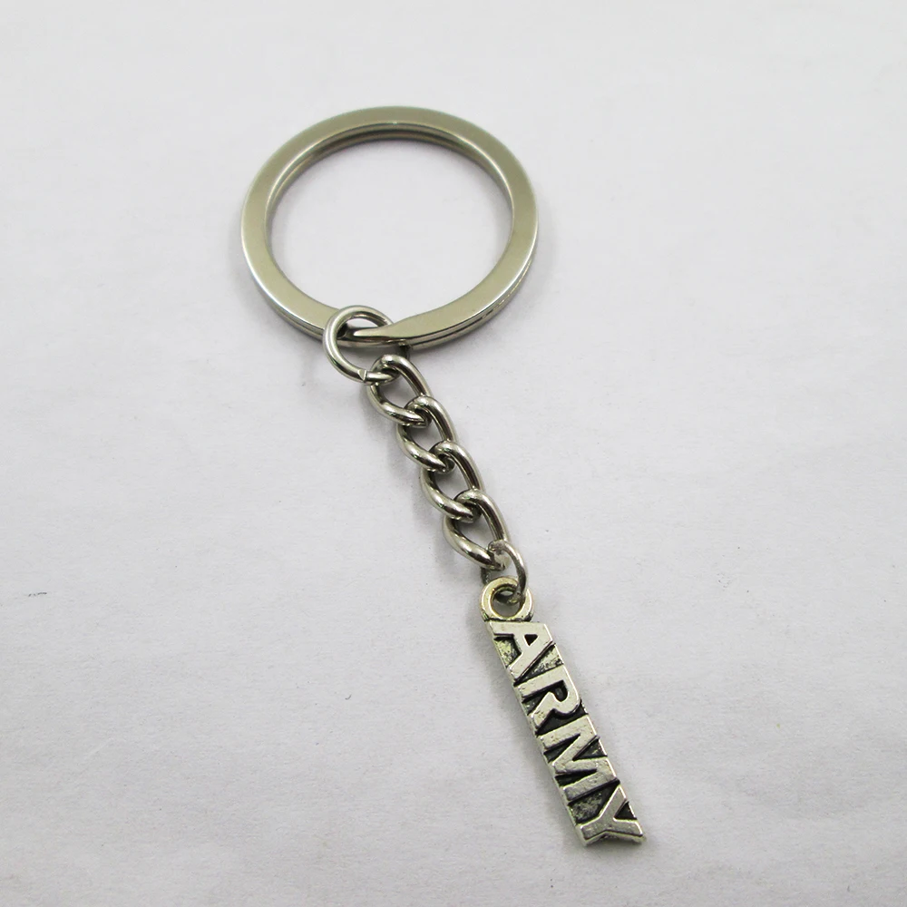 3 шт./лот античная серебряная армейская подвеска 19x5 мм брелок с лучшей оборкой, подарок на день рождения, брелок с подвеской