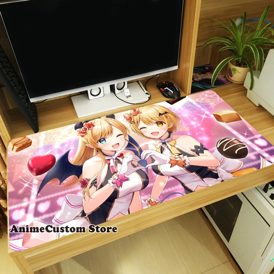 

Anime Hololive VTuber Yozora Mel Yuzuki Choco Cosplay Mouse Pad Laptop Mice Mat Table Keyboard Mat Thicken Playmat Xmas Gift